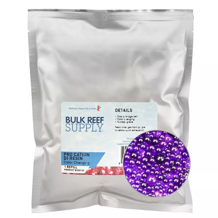 Bulk Reef Supply One Cartridge Refill (1.25 lbs.) PRO Series Purple Cation Deionization Resin (Color Changing) - Part 1