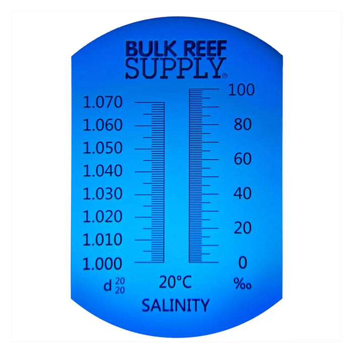 Bulk Reef Supply Refractometer for Reading Salinity with Calibration Fluid