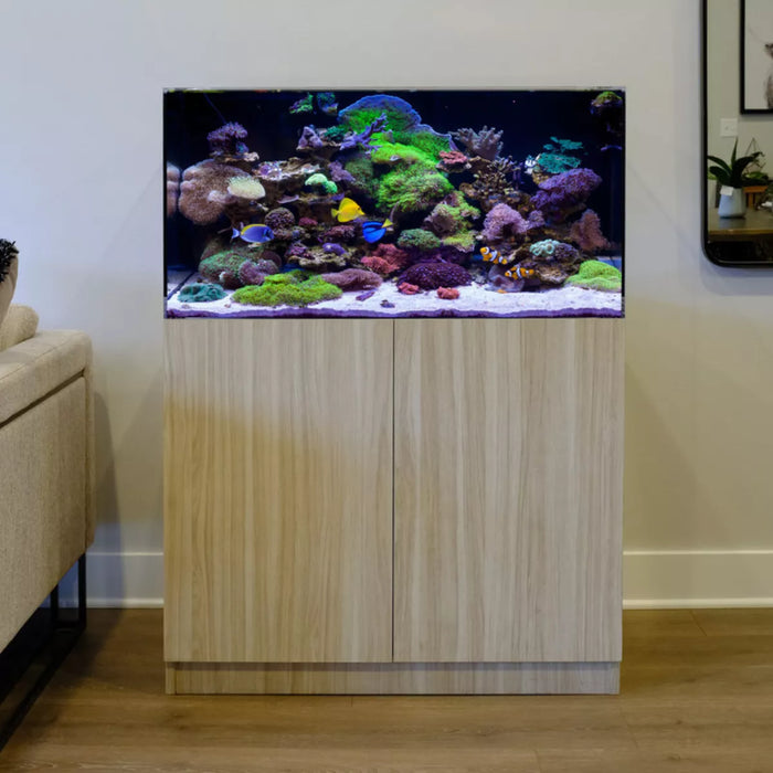 LiquidArt AIO Acrylic Aquarium w/ Cabinet 56 Gallons Wood Grain