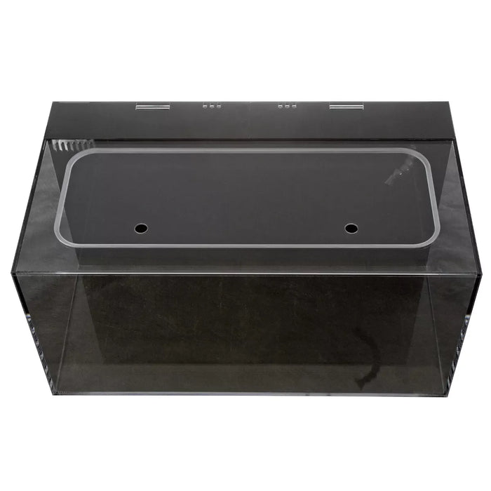 LiquidArt AIO Acrylic Aquarium w/ Cabinet (75 Gallons) Grey Grain