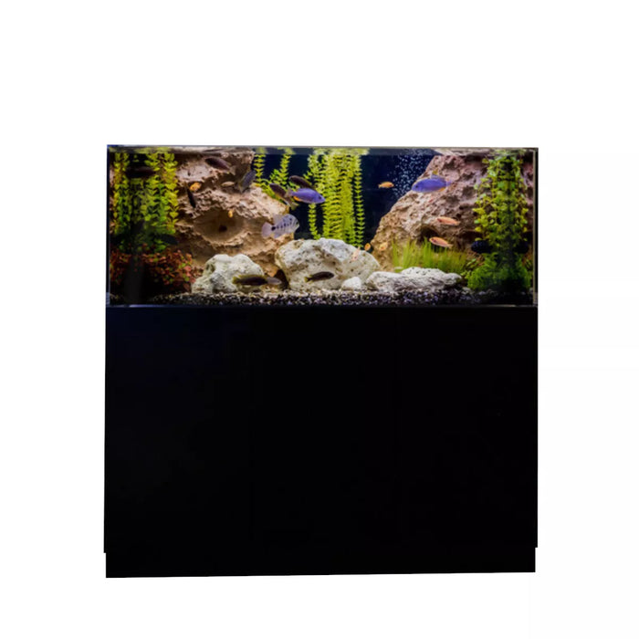 LiquidArt AIO Acrylic Aquarium w/ Cabinet (75 Gallons) Grey Grain