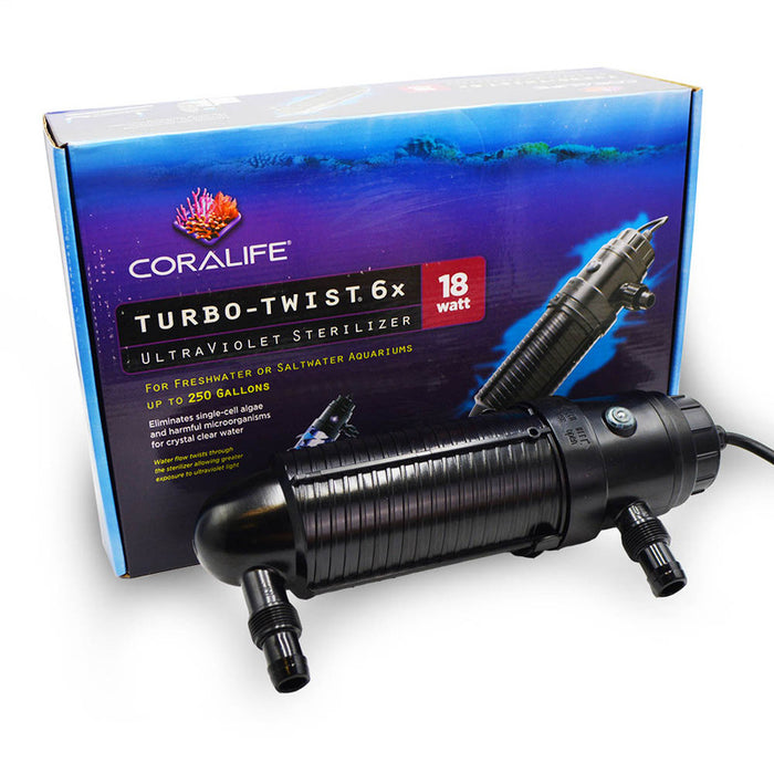 Coralife Turbo Twist 6X UltraViolet Sterilizer 18W (250 gal)