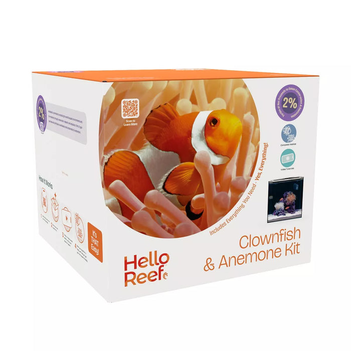 HelloReef Clownfish & Anemone Aquarium Kit