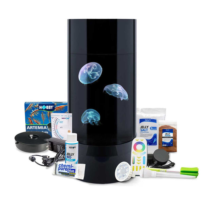 Jellyfish Art Jellyfish Cylinder (Black) 5 Gallon Tank & Accessories