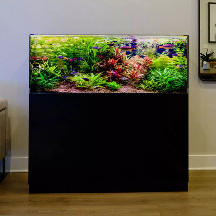 LiquidArt Fresh Acrylic Aquarium w/ Cabinet 75 Gallons Wood Grain