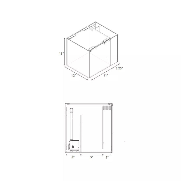 JBJ 10 Gallon Nano Rimless AIO Aquarium