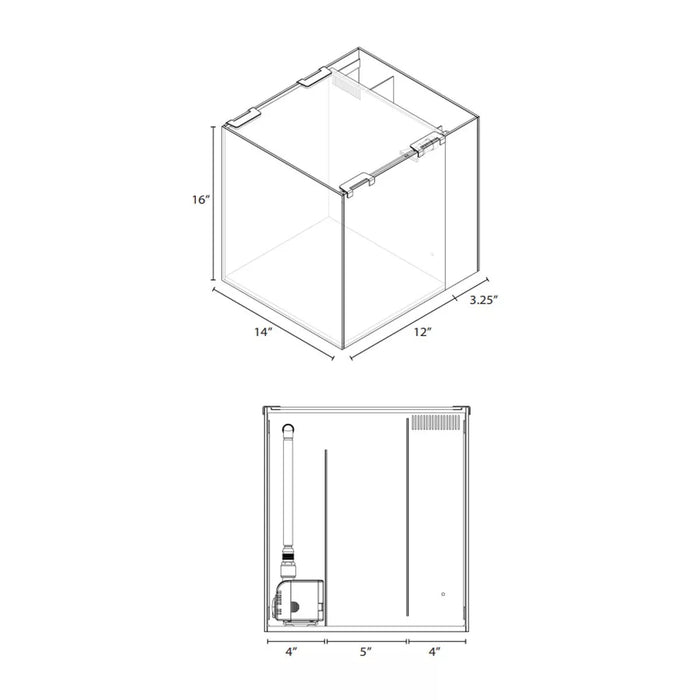 JBJ 15 Gallon Nano Rimless AIO Aquarium