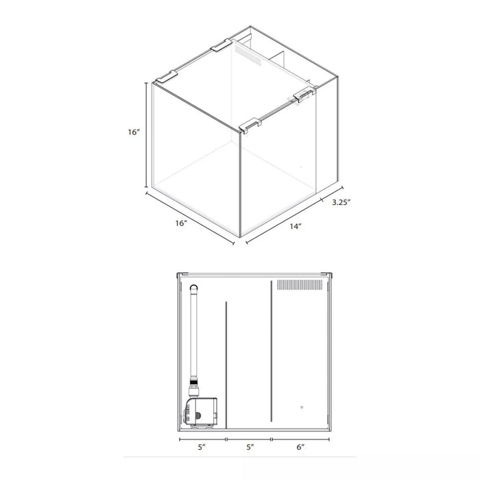 JBJ 20 Gallon Nano Rimless AIO Aquarium