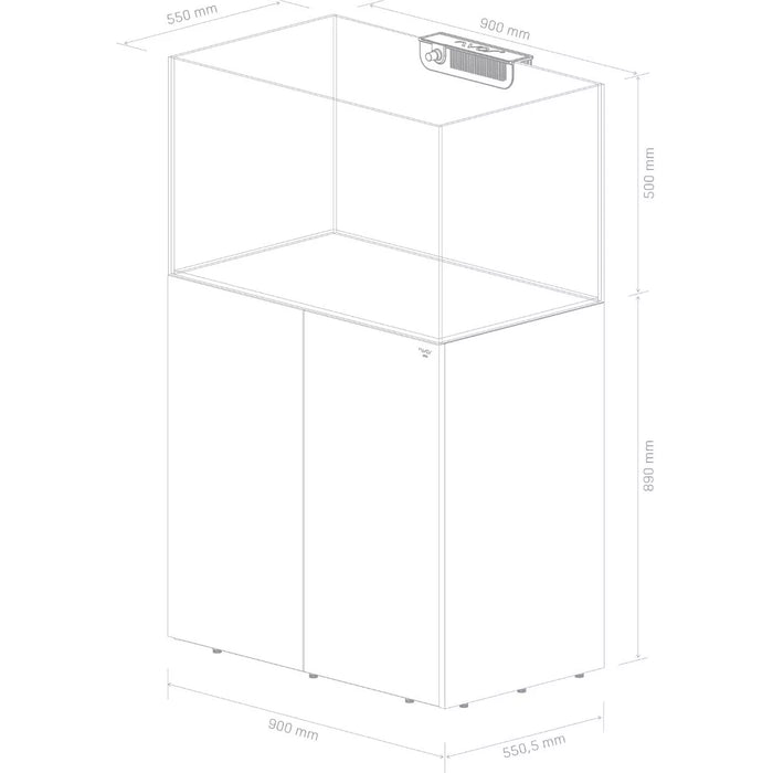 Nyos OPUS G2 300 Aquarium w/ Slim-Line Cabinet White